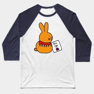 Bunny Rabbit says Its OK Kindness Quote Baseball T-Shirt